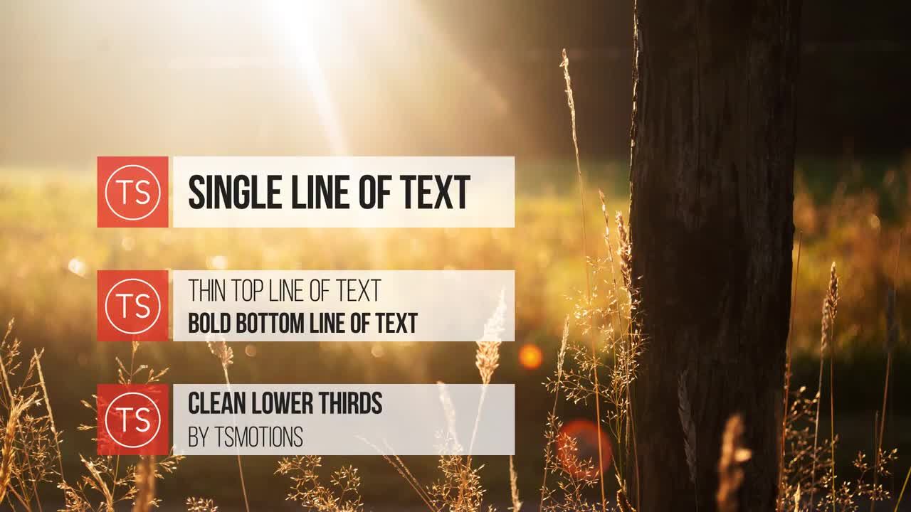 22个清理下三分之一设计素材库精选AE模板