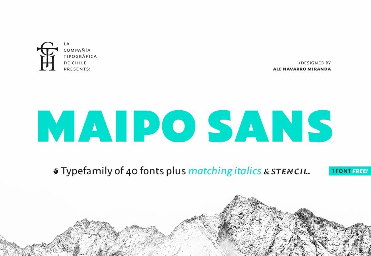 Maipo Sans Font Family素材之家精选英文字体