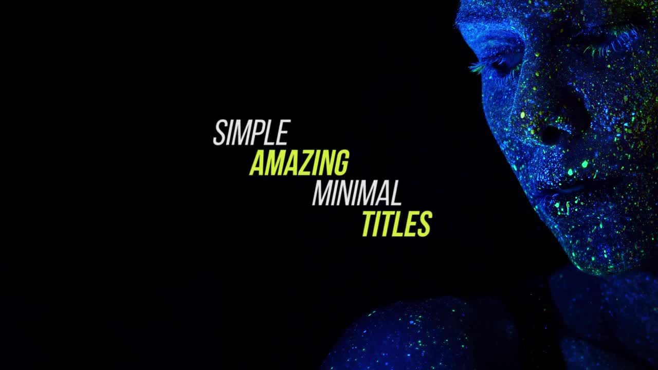 简洁迷你的文字标题动画素材库精选pr模板