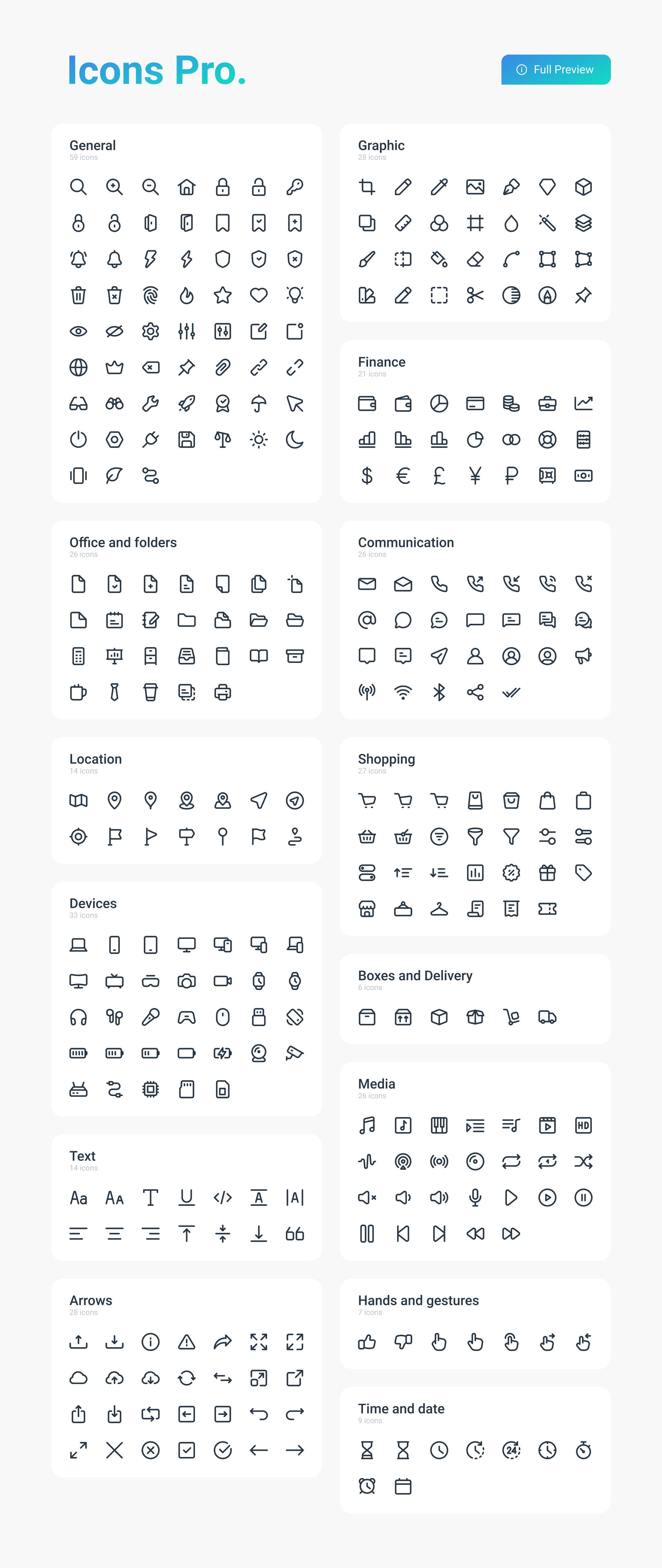 素材库下午茶：Web&App界面UI设计必备矢量线性素材库精选图标集（扩展版）插图(6)