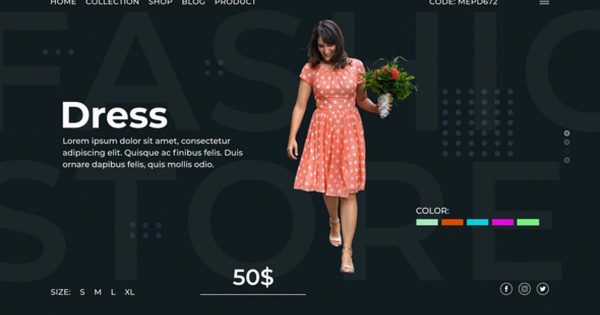 时尚服饰电商产品推广轮播视频素材库精选AE模板 Fashion Store