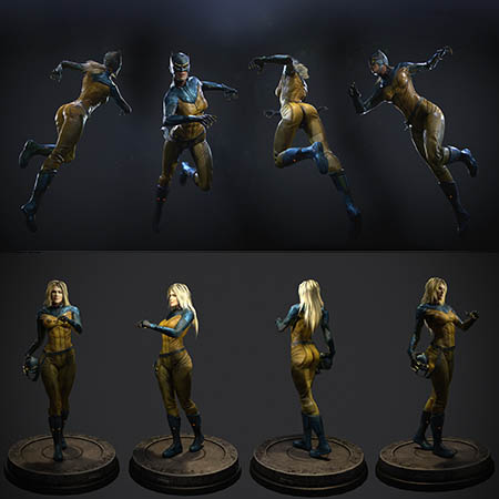 欧美3D游戏女性角色模型