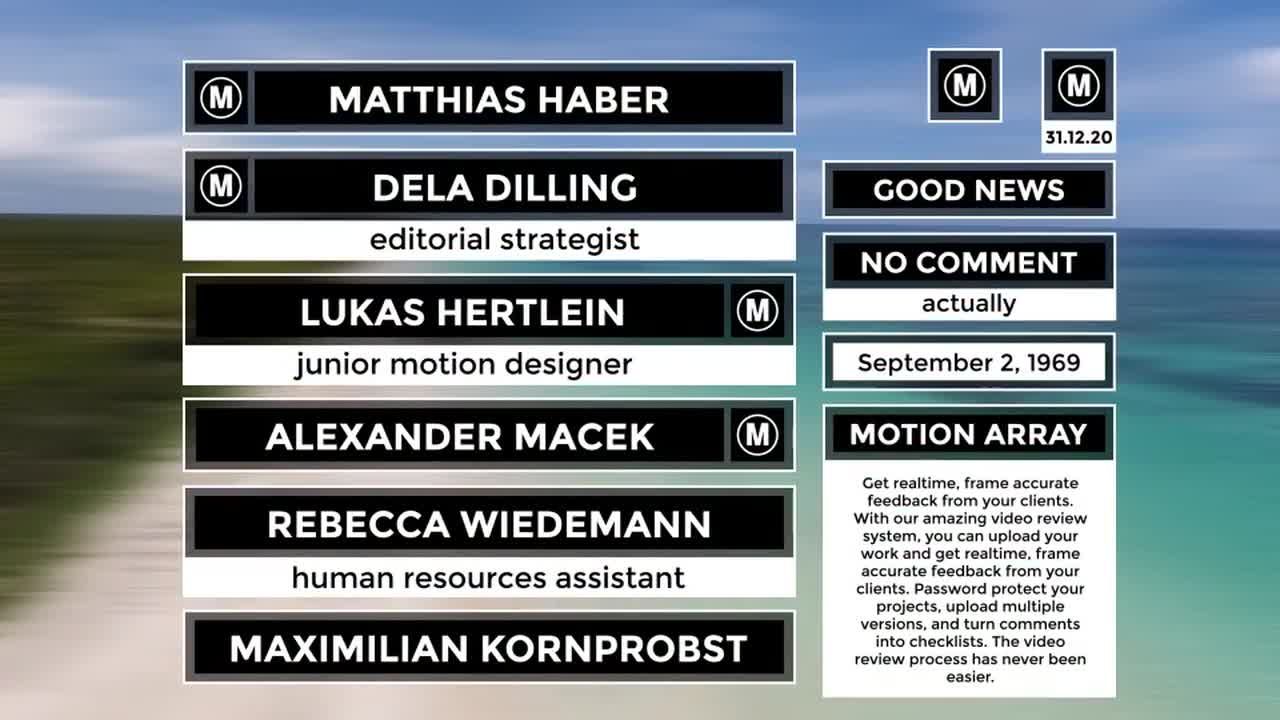 优雅的商业幻灯片下三分之一文本动画素材库精选AE模板