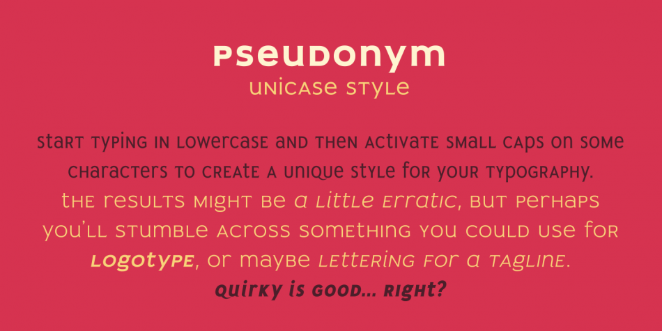 Pseudonym Font Family插图6