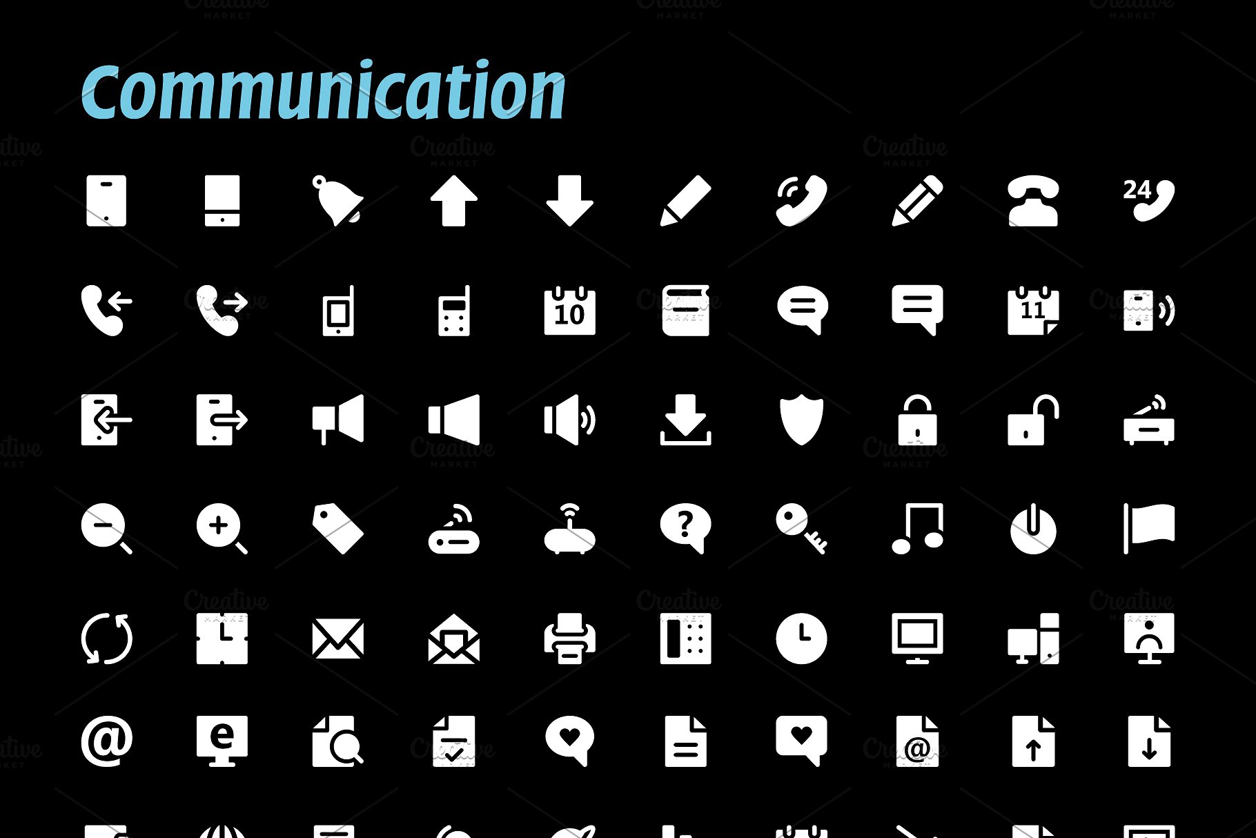 7930枚字形图标大礼包 7930 Glyph Icons插图(8)