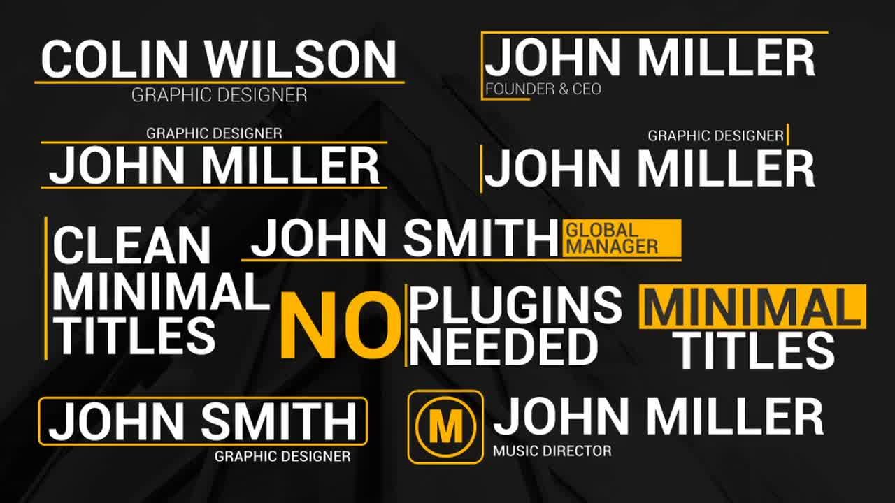 10个橙色大的下三分之一动画标题素材库精选AE模板