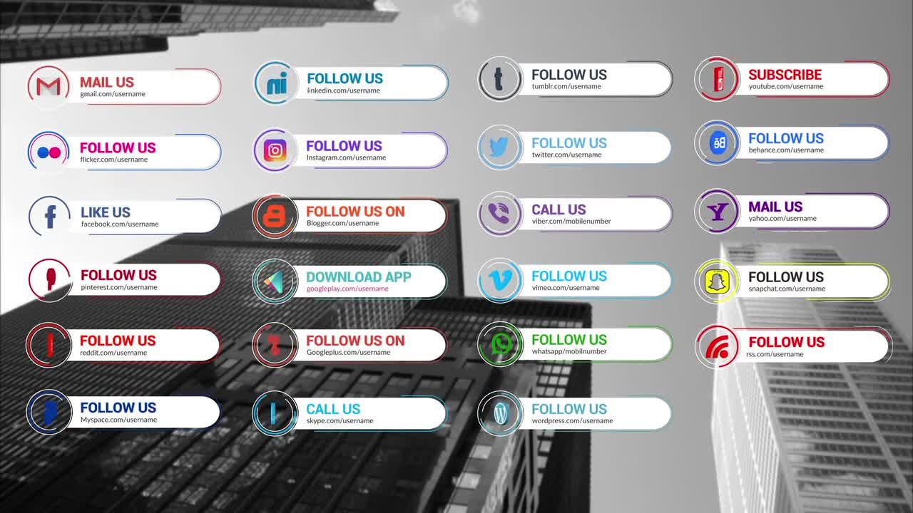 23个干净灵活时尚的社交媒体动画标题素材库精选AE模板