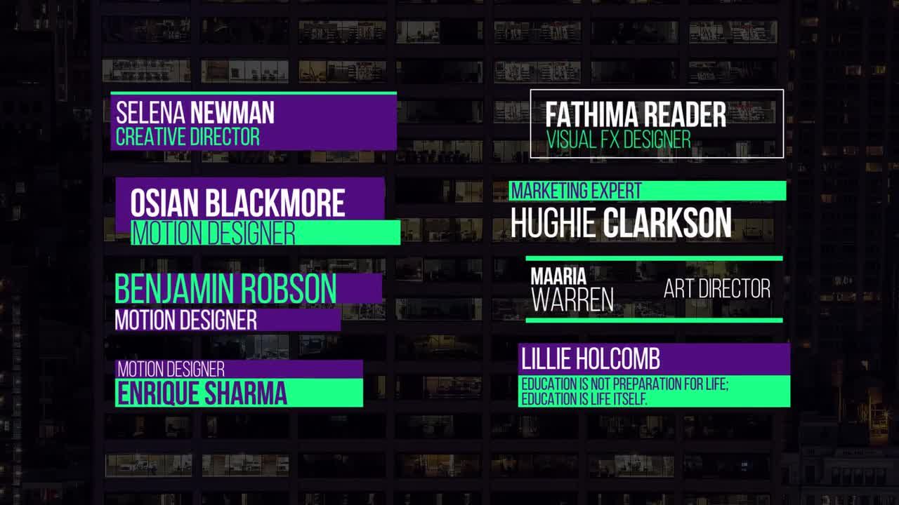 8个流畅简单时尚的动画下三分之一标题素材库精选AE模板