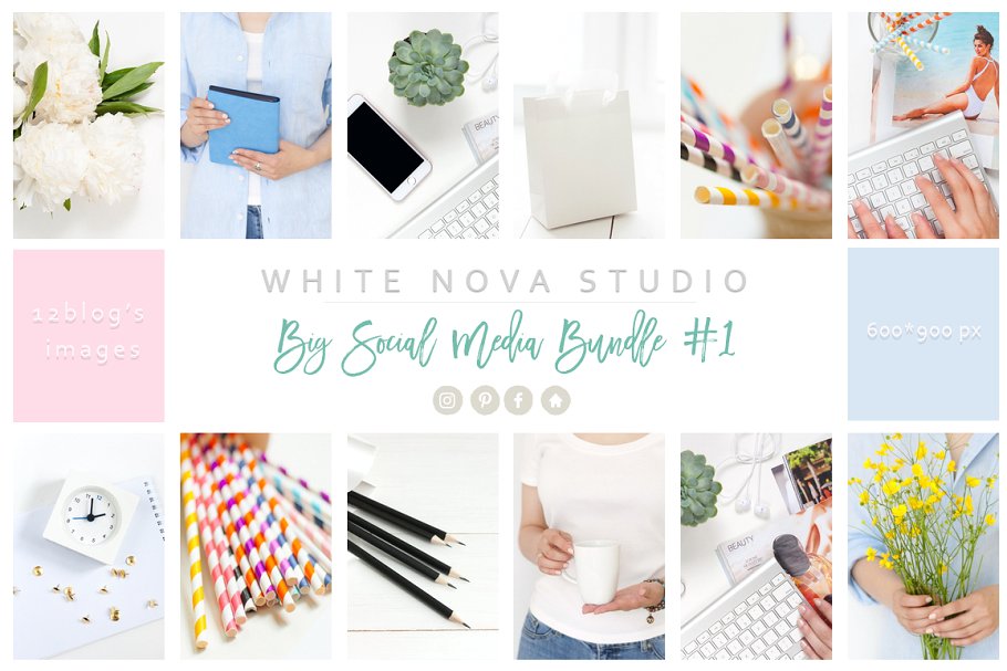 社交媒体贴图模板素材库精选大合集 Big Social Media Bundle插图(2)