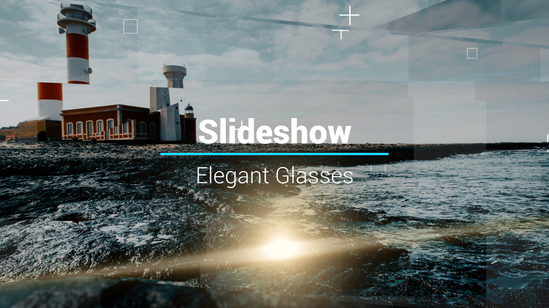 优雅玻璃幻灯片动画素材库精选AE模板