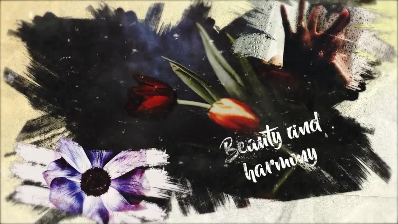 时尚的笔刷过渡效果文本动画幻灯片展示素材库精选AE模板