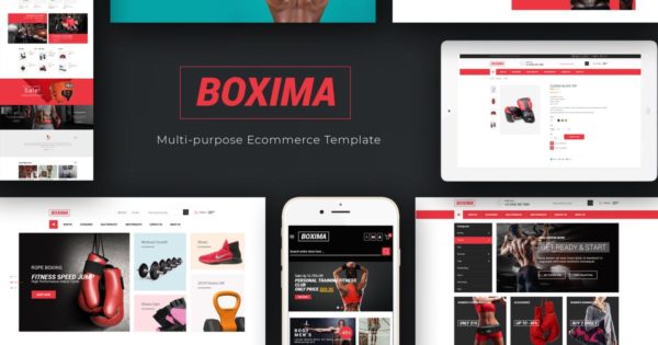 体育运动装备网上商城OpenCart主题模板素材库精选下载 Boxima – Sport OpenCart Theme