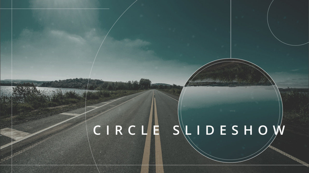 圆形幻灯片动态动画素材库精选AE模板