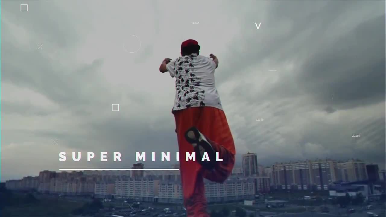 时尚动感活力的城市毛刺效果幻灯片素材库精选AE模板