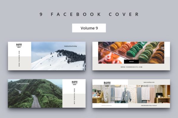 现代时尚Facebook脸书网封面设计模板素材库精选素材Vol.9 Facebook Cover Vol. 9