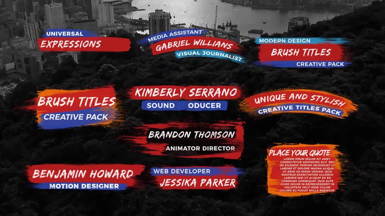 10个下三分之一电影全屏标题动画素材库精选AE模板