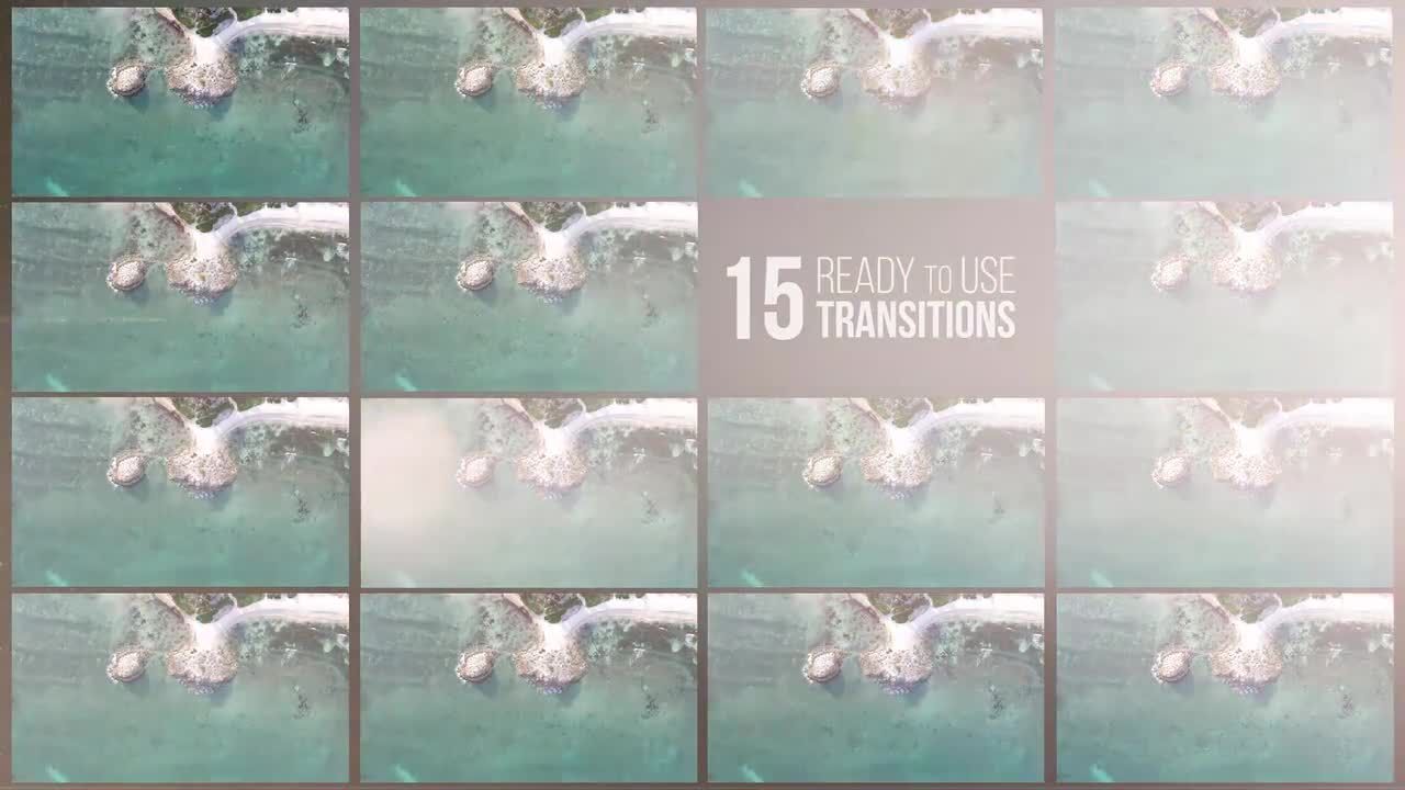 漏光风格的商业宣传片头素材库精选pr模板