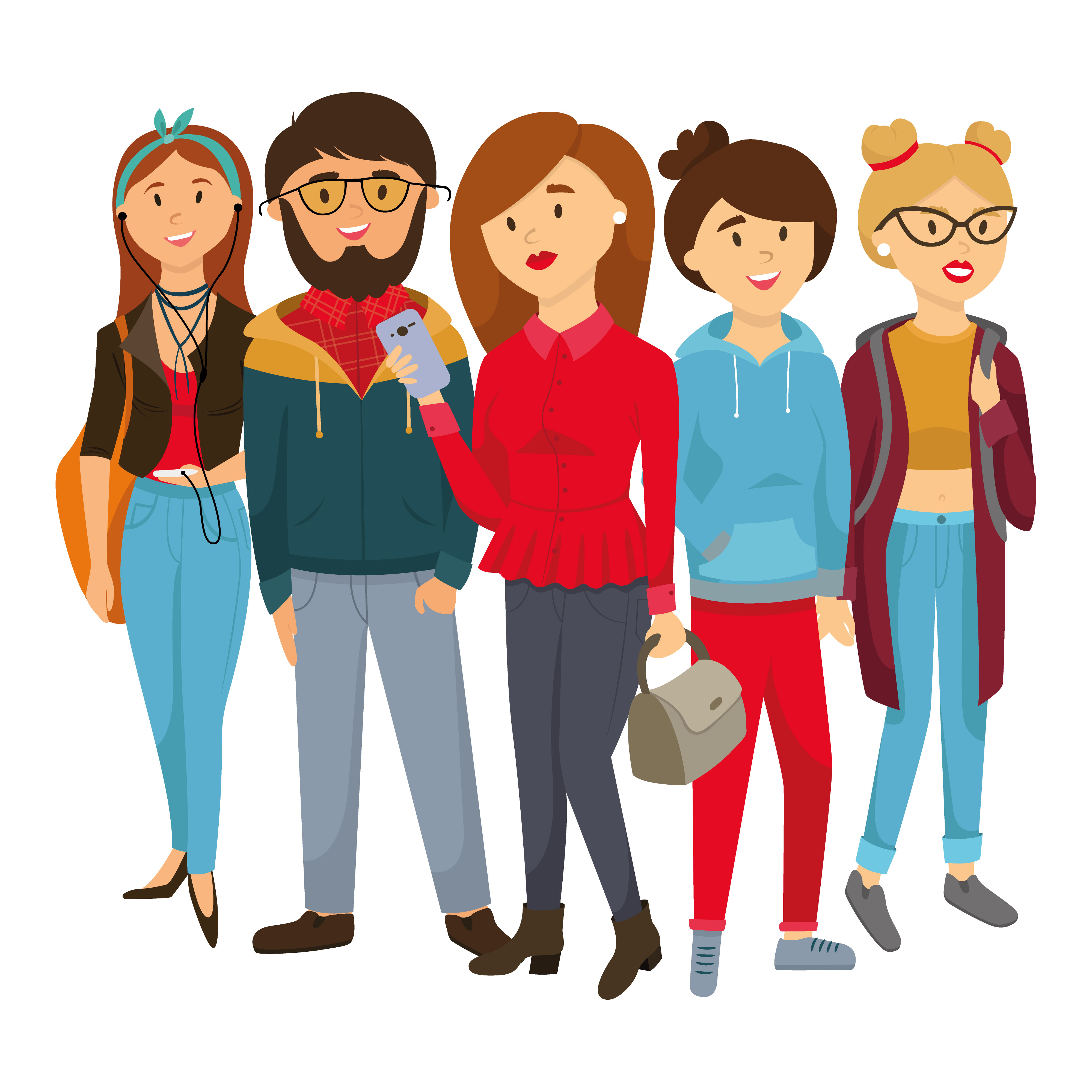 40+卡通职业形象矢量图标 Set of characters插图(6)