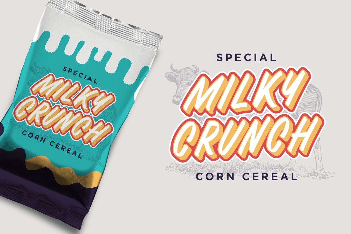 手工制作英文绘画设计字体 Sondote Playful Extrude font插图(1)