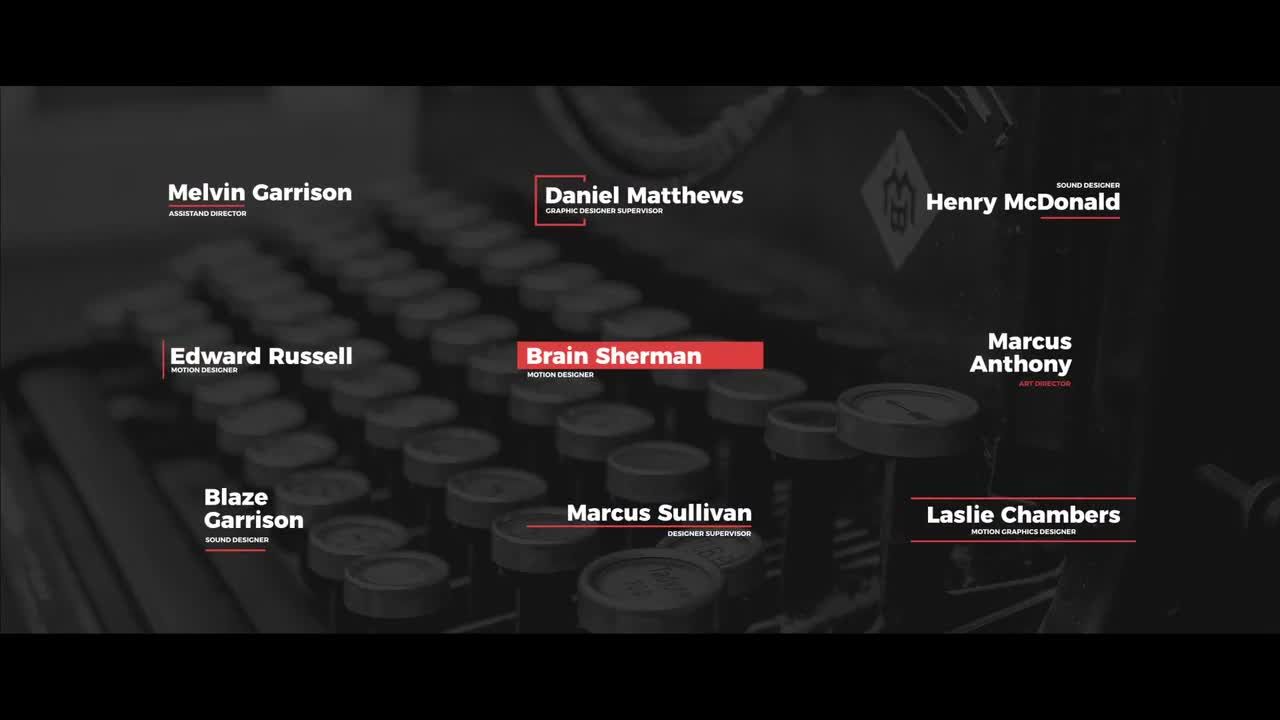 9个简单的动画下三分之一宣传素材库精选pr模板