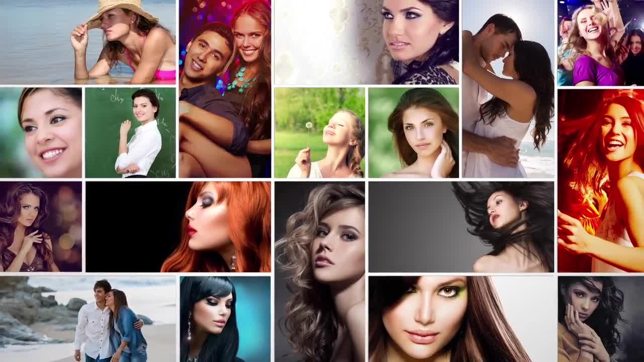 图片网格动态动画素材库精选AE模板