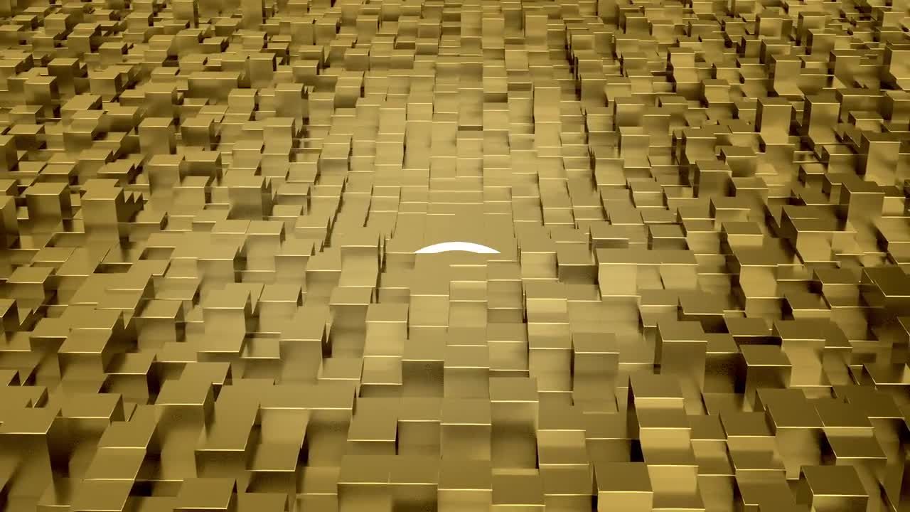 金属立方体徽标显示效果素材库精选AE模板