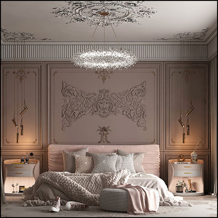 现代风格欧式卧室场景素材之家精选3D模型