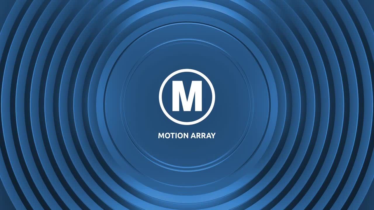 现代干净清新的智能圈子旋转展示徽标素材库精选AE模板