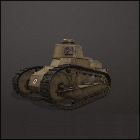 Renault FT-17 WW1 Tank雷诺FT-17轻型坦克素材之家精选3D模型