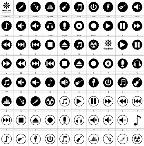 font bottons music pro font素材之家精选英文字体