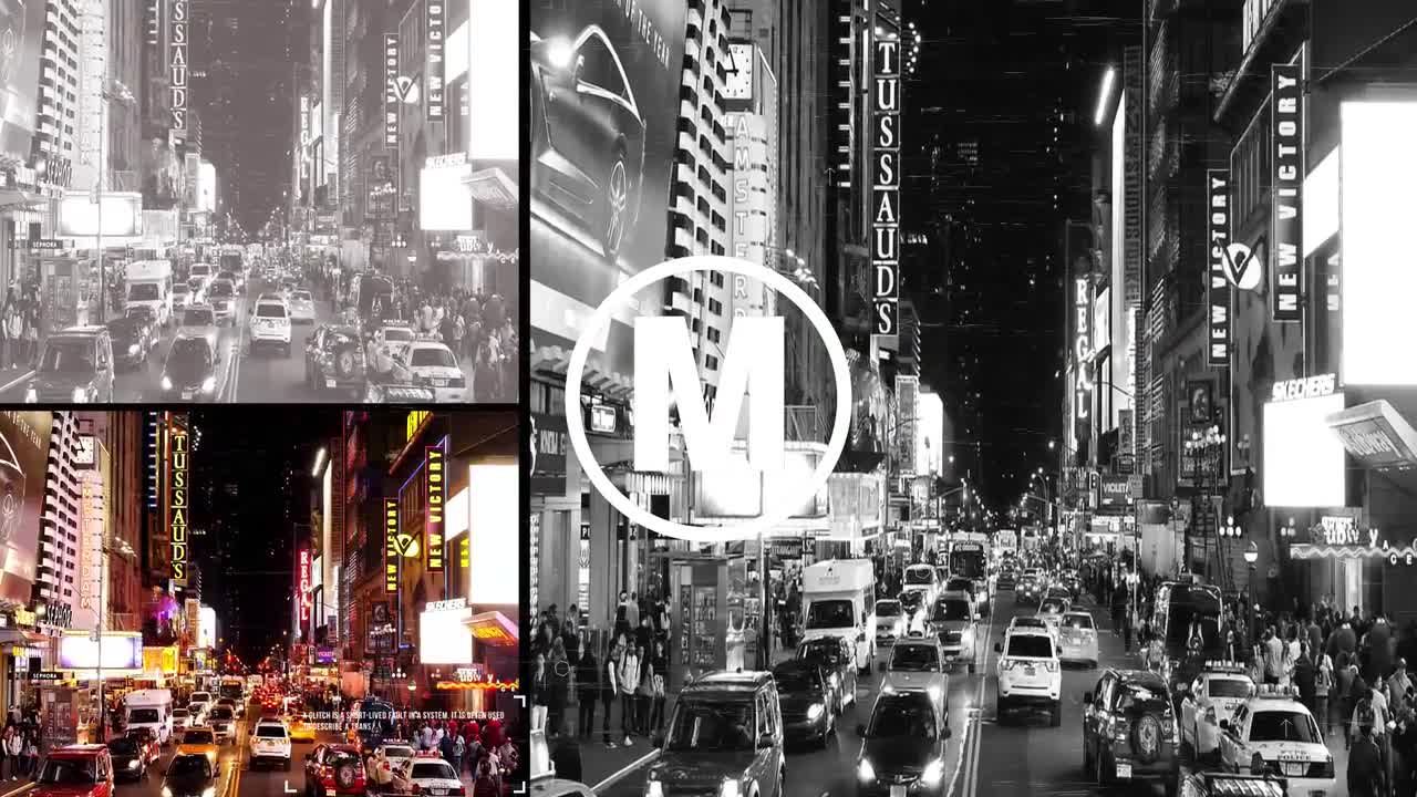 酷炫的城市专业动画视频Pr模板