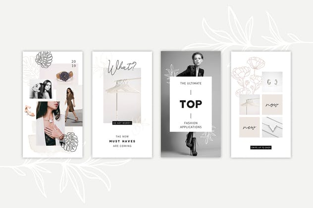 社交新媒体时尚潮流主题广告PSD动画模板v2 ANIMATED Instagram Stories – Pure插图(4)