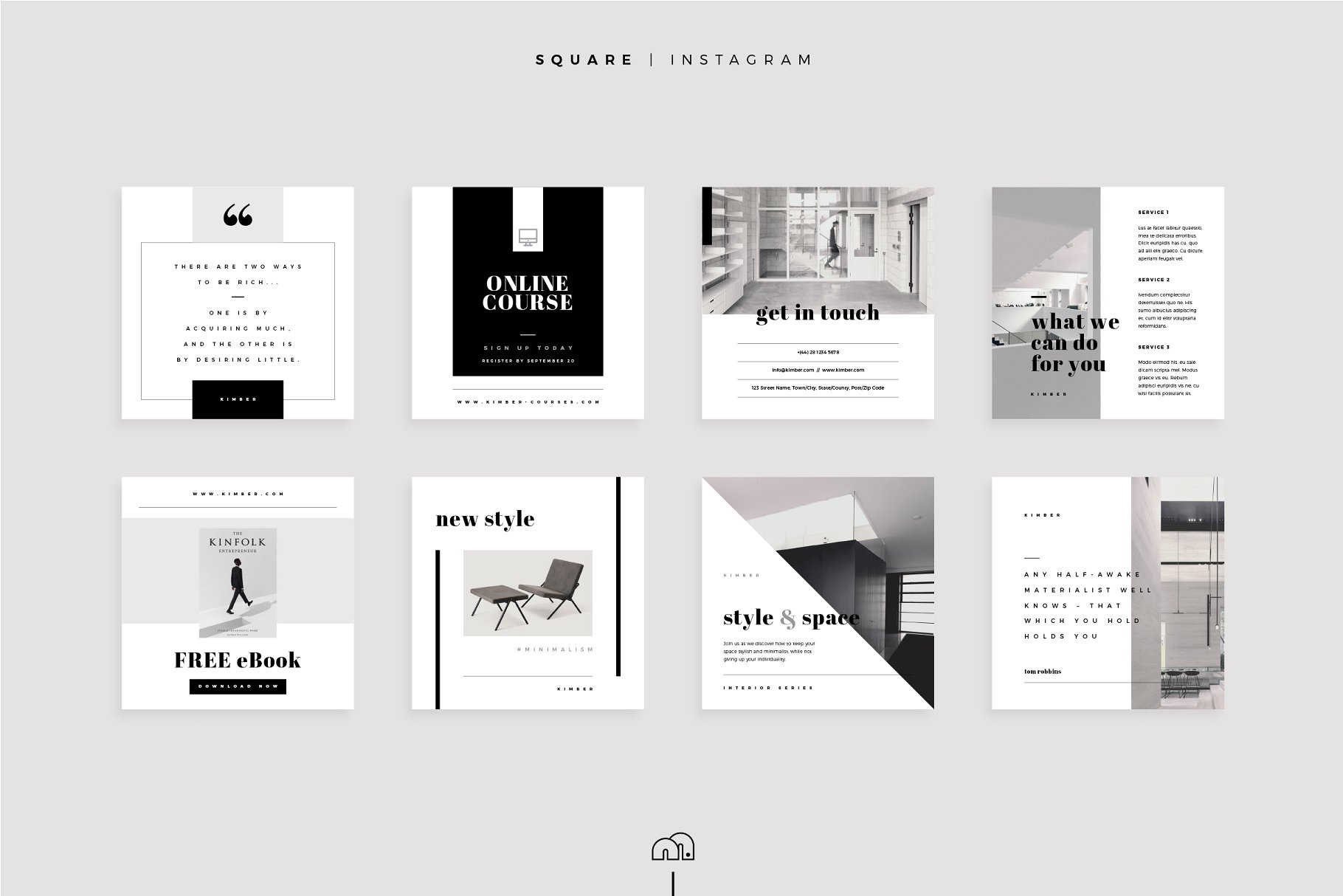 社交媒体设计运营万能素材包 Kimber – Social Media Collection插图(2)
