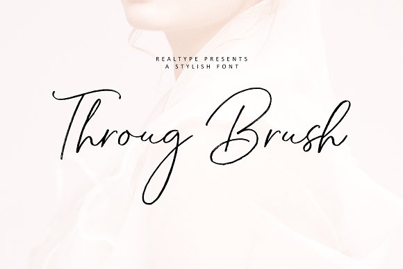 Throug Brush Font素材之家精选英文字体