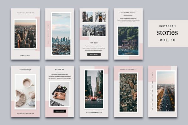 极简主义Instagram社交品牌故事模板素材库精选V10 Instagram Stories Vol. 10