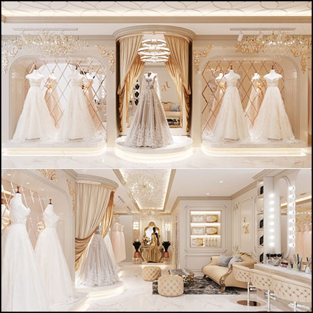 婚纱店婚礼工作室室内室外场景素材之家精选3D模型By DuongBui Free