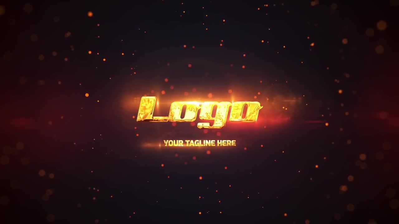 动态动画的黄金计划徽标显示素材库精选AE模板