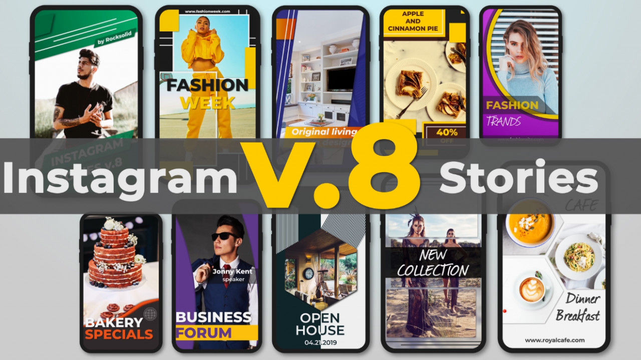 Instagram故事V.8素材库精选AE模板