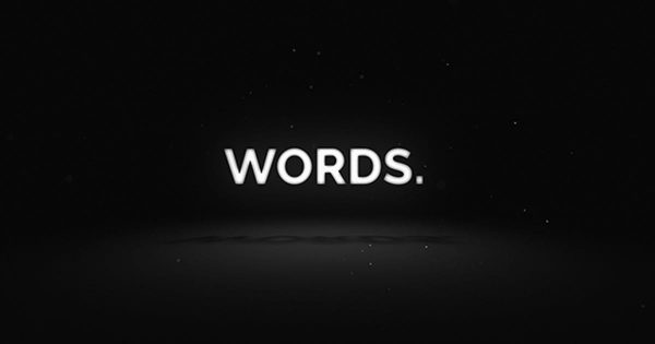 创意活力发光文字标题开场视频素材库精选AE模板 Words – Media Opener