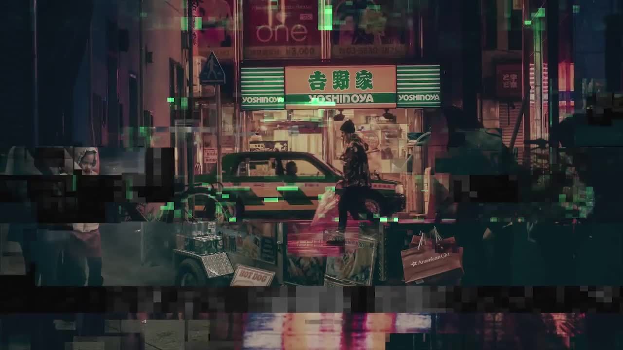 独特的毛刺故障转换动画素材库精选PR模板