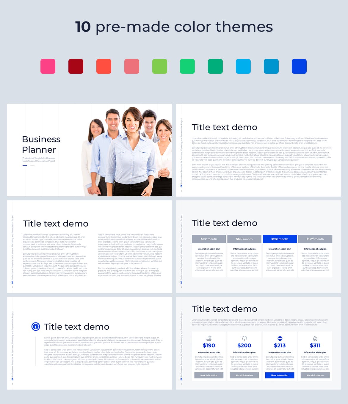 创业融资商业计划书PPT幻灯片模板 Business Planner PowerPoint Template插图(1)