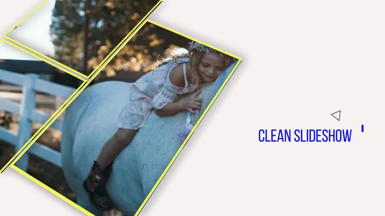 时尚干净创意的照片幻灯片素材库精选AE模板