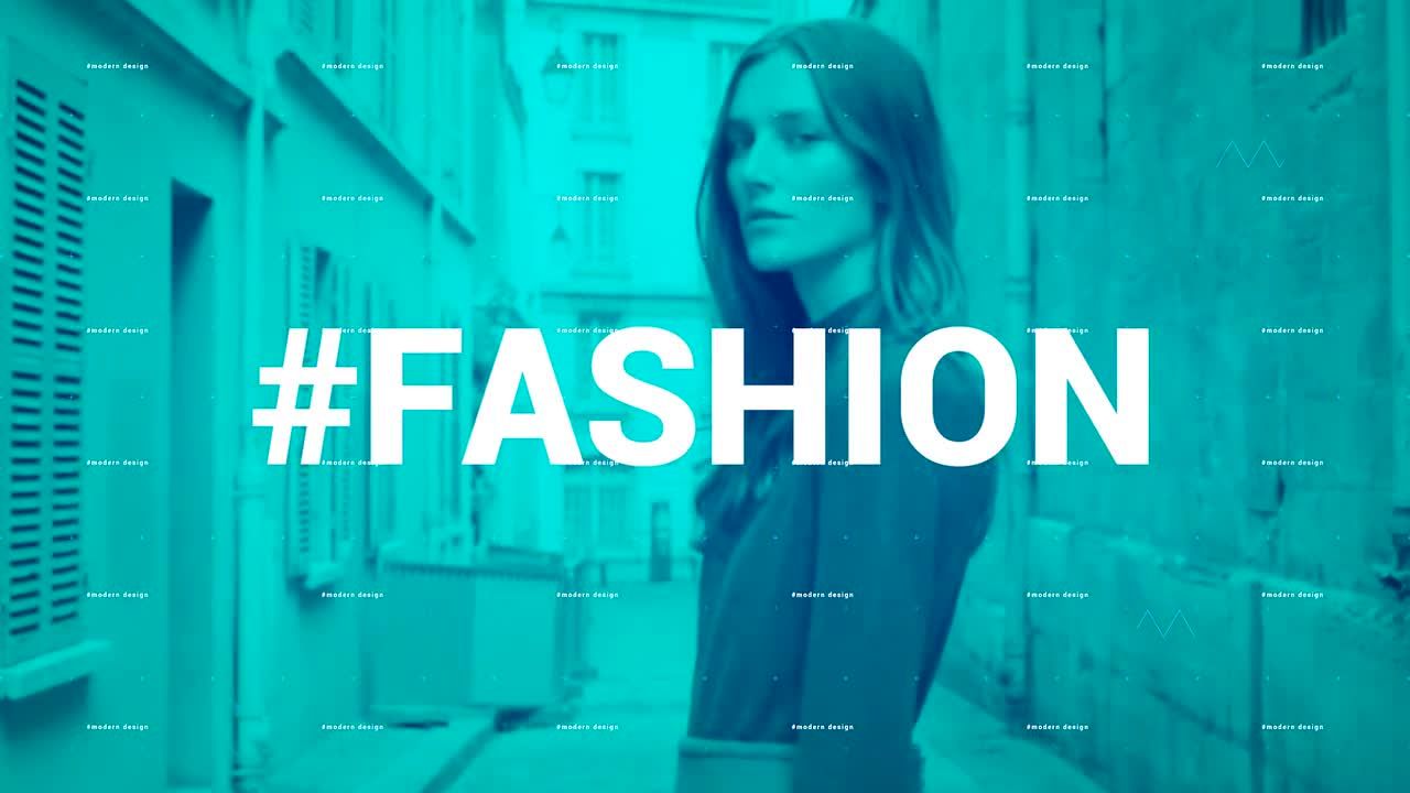 时尚介绍动画效果素材库精选pr模板