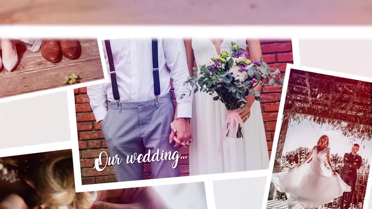 多帧婚礼照片动画PR模板