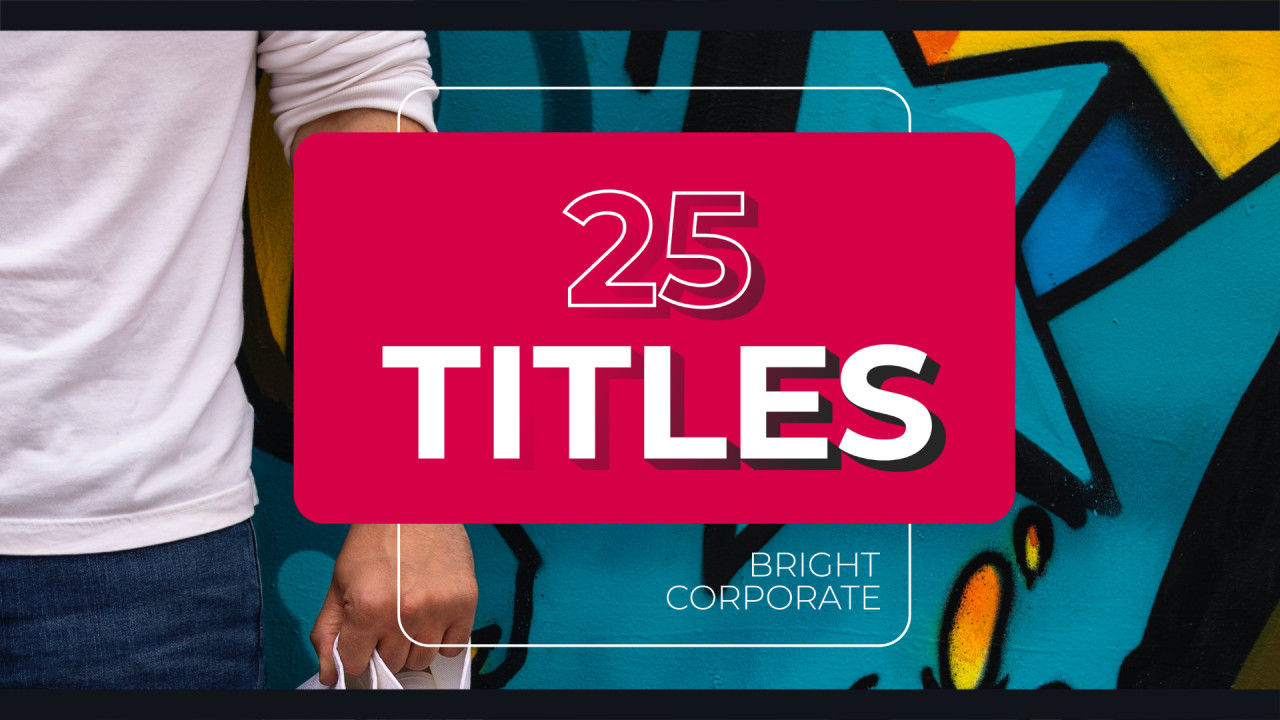 25款明亮的标题文字动态标题素材库精选AE模板