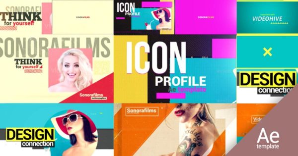 5款时尚节目视频简介节目片头素材库精选AE模板 Quick Intros Bundle