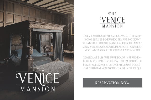 经典优雅外观衬线英文字体下载 Merova – Classic Serif (5 Fonts)插图(6)