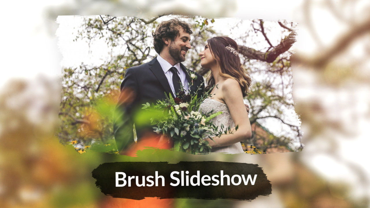 婚礼幻灯片动态显示照片素材库精选AE模板