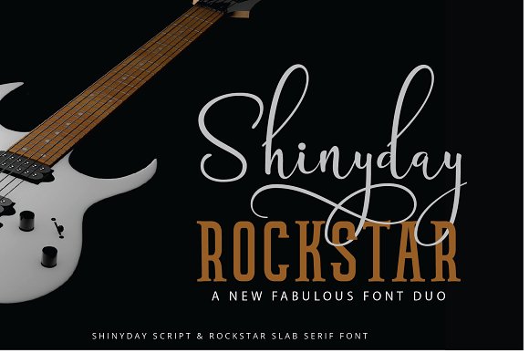 Shinyday & ROCKSTAR font duo素材之家精选英文字体