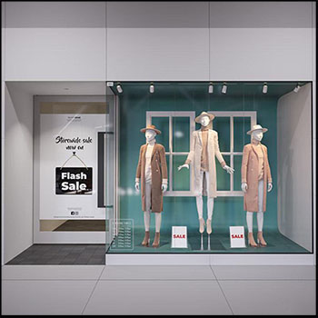 服装店门口展示衣服的人体假模特素材之家精选3D模型